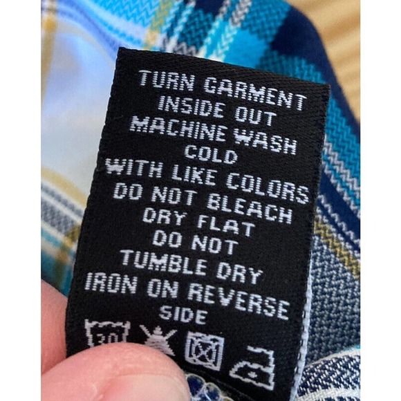 NWT Tolani Collection Embroidered Button Front Plaid Top Size Small Women’s Blue - Picture 5 of 9